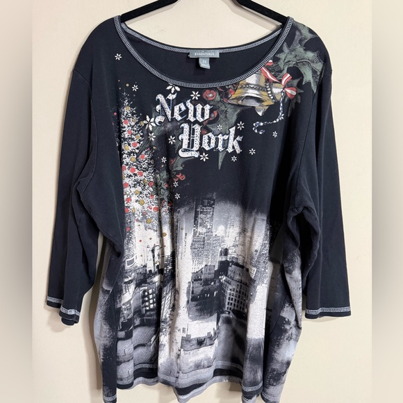 Essentials 3/4 New York Graphic Tee - Picture 2 of 7